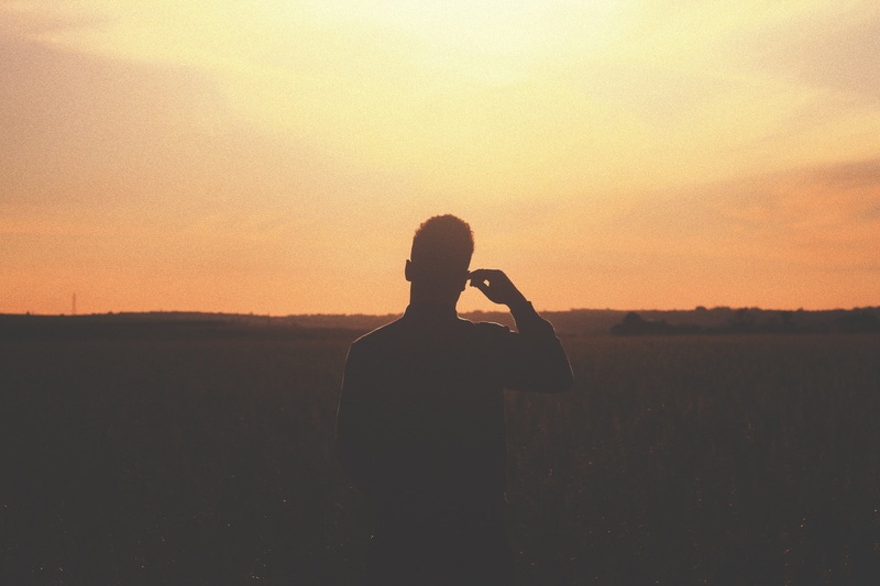 sky, scene, young Adult, field, one Person, women, real people, standing, hippie, rear view, hipster, sunlight, horizon, landscape, yellow, lifestyles