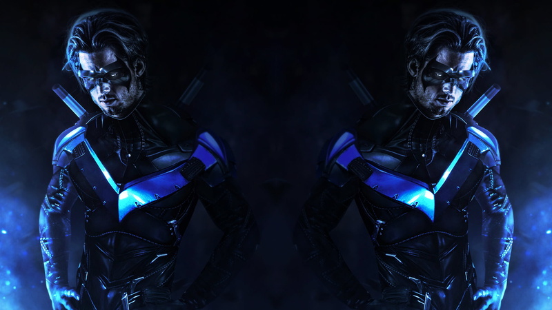 digital art, psychedelic, cyber, digital, trance, blue, superhero, music festival, 1080P, black, Ninja, warrior, music, cyberpunk