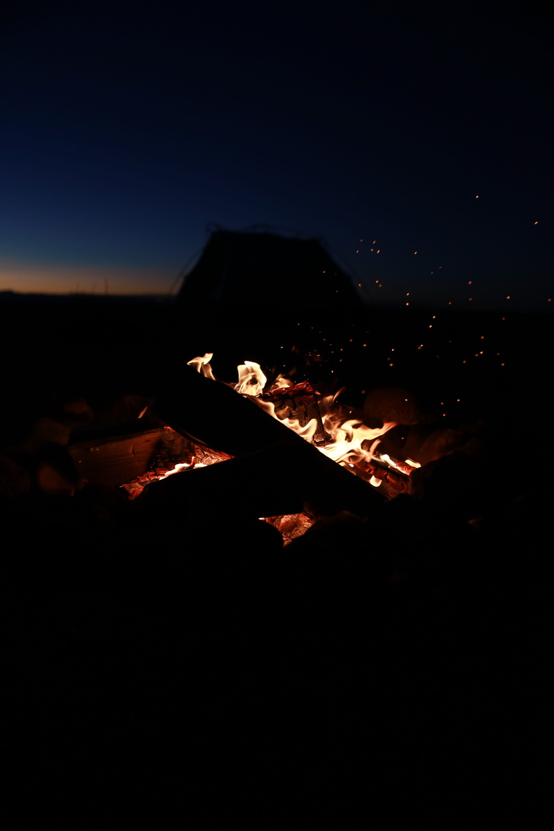 log, sky, bonfire, campfire, logs, dark, heat - temperature, copy space, no people, camping, sillouette, mountain, tent, illuminated, glowing, time, wood