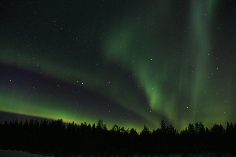 aurora polaris, landscape, light phenomenon, green, no people, light, nature, green color, aurora, silhouette, scenics - nature, environment, non-urban scene