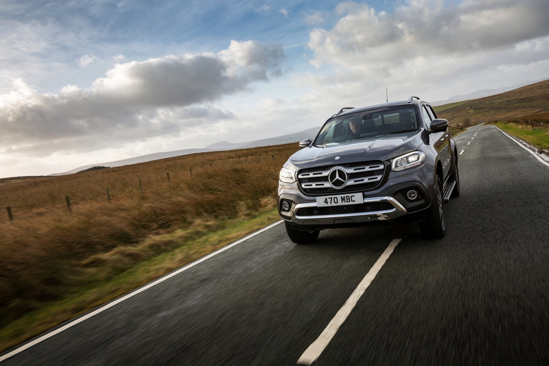 UK-version, 2017, Mercedes-Benz, on the track, X-Class, 4K, pickup, dark gray