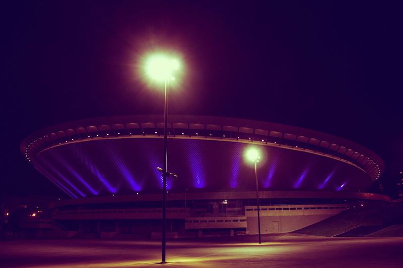 light - natural phenomenon, 4K, illuminated, outdoors, lighting equipment, no people, silesia, transportation, spodek, street light, built structure, light
