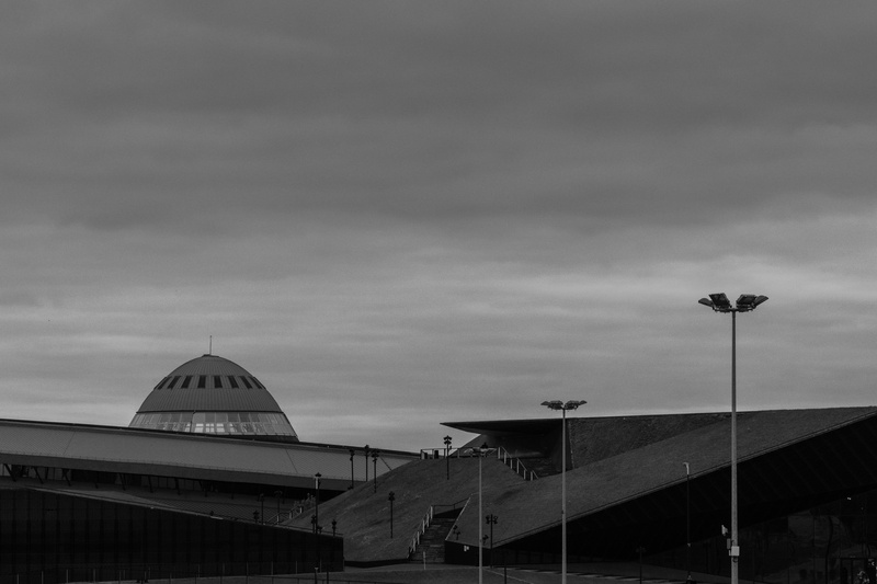 spirituality, low angle view, day, building exterior, sky, nature, belief, building, poland, religion, evening, street, black and white, black-white, built structure