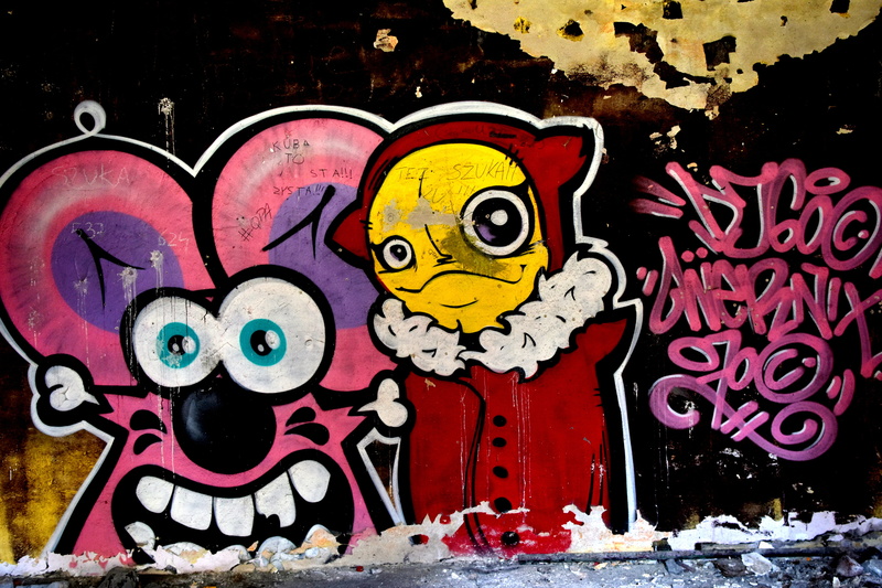 architecture, 5K, western script, day, modern art, multi colored, text, creativity, representation, graffiti, mouse, human representation, mural, katowice