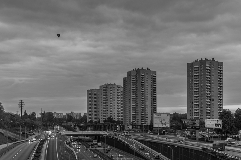 highway, sky, street, day, multiple lane highway, no people, building, katowice, cityscape, celebrities, architecture, city, transportation, evening, built structure