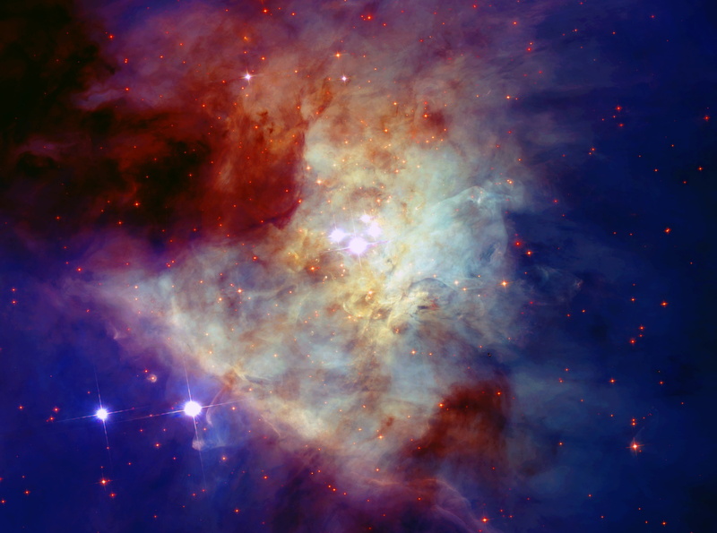 luminosity, mystery, satellite view, sky, beauty in nature, outdoors, Kleinmann-Low Nebula, Orion, illustration, constellation, Nasa, 4K, Nebula, night