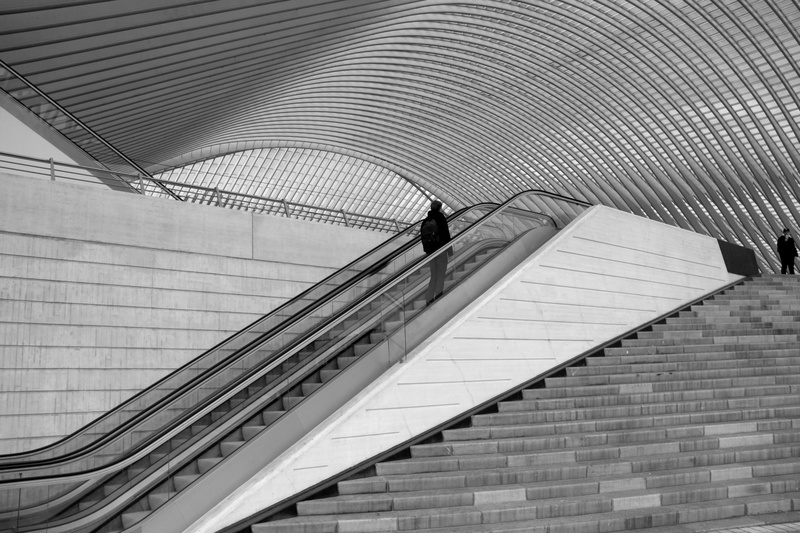 guillemins, 4K, real people, lifestyles, full length, by santiago calatrava, station, railing, built structure, men, calatrava, ceiling, steps and staircases