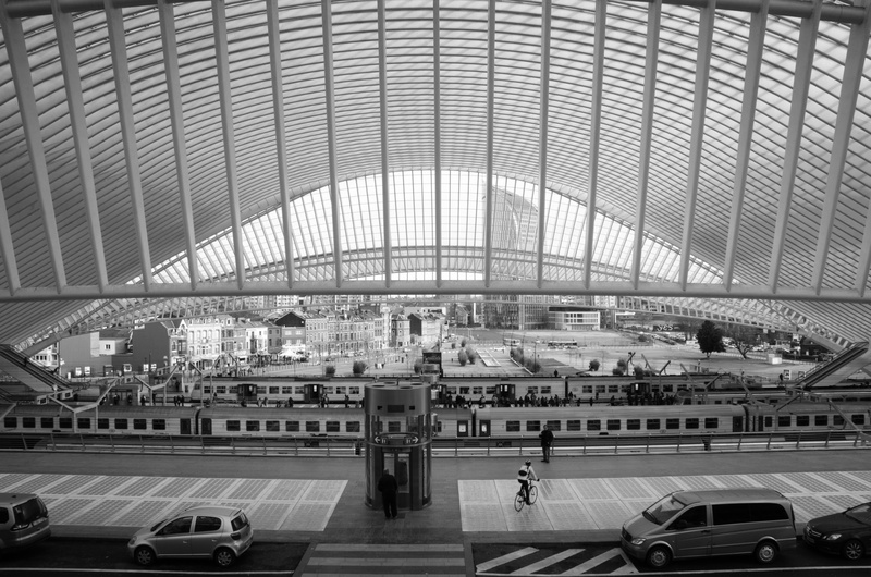 airport, built structure, people, rhythm, Architecture, departure, gallery, group of people, glass, mode of transportation, indoors, belgium, santiago calatrava