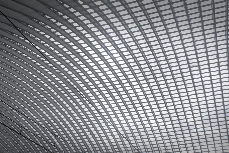 ceiling, backgrounds, metal, full frame, guillemins, liege, textured, roof, creativity, geometric shape, shape, crisscross, station, grid, technology, pattern
