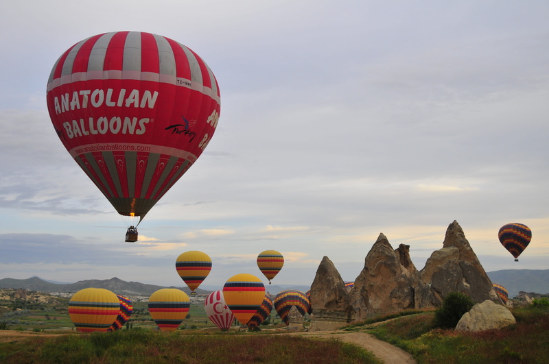 air vehicle, ballooning, landscape, clouds, flying, 4K, rock, spring, turkey, ballooning festival, summer, scenics - nature, adventure, horse, vivid, mode of transportation