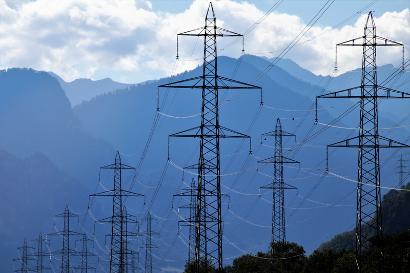 insulators, the prospect of, energy, the wire on sky background, power line, industrialization, overlap, cloud - sky, no people, current, sky, cable, electrification of