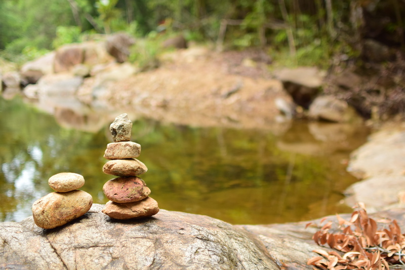 Overlap, pa, balance, zen-like, land, tranquility, outdoors, rock - object, 5K, stone - object, no people, close-up, River, brook, summer, nature, day