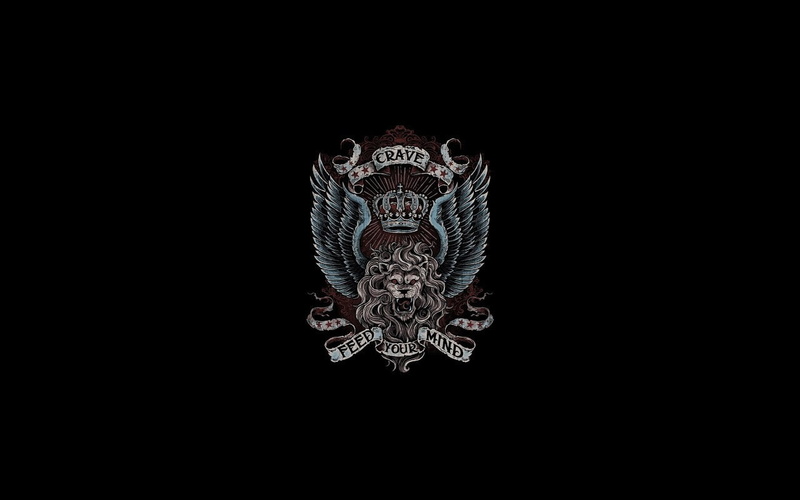 hd, crave, crown, black, digital/artwork, 720P, lion
