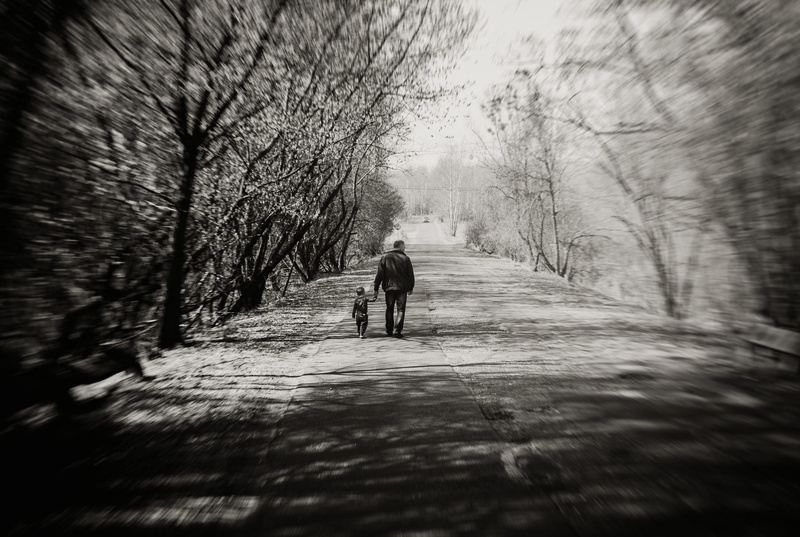 the way forward, child, leisure activity, lifestyles, diminishing perspective, forest, love, plant, friendship, direction, go, nature, black and white