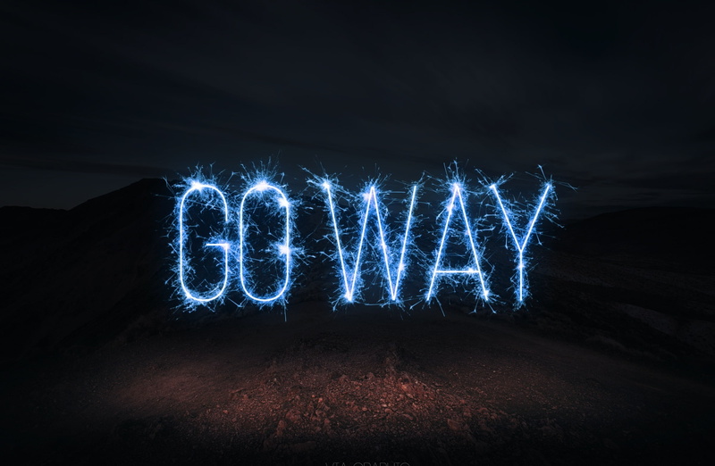 dark, creativity, go, illuminated, nature, way, light - natural phenomenon, 1080P, no people, blurred motion, blue, motion, text, electricity, light, Typography