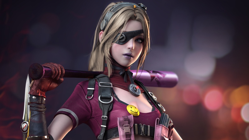 woman, beauty, cross, alpha, fantasy, 4K, subject, games, fire