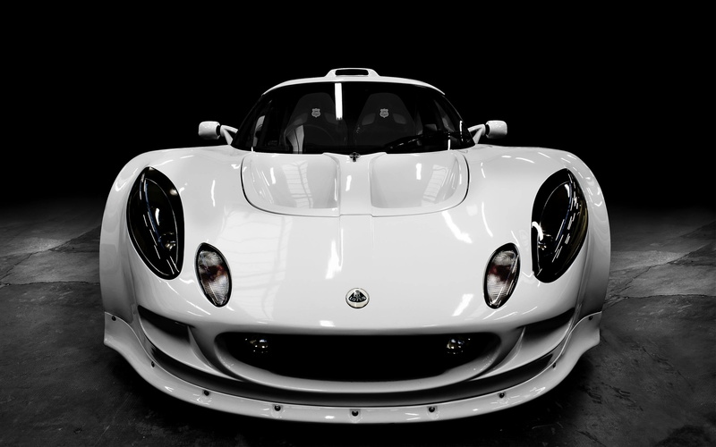 Lotus, Sports car, The hood, The front, White, Extrema, 2K, Requires, Lights, Composit W