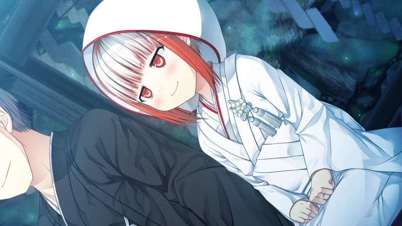 art, sumi, wedding, cura, visual novel, the bride, 2K, Japanese clothing, monobeno, headdress