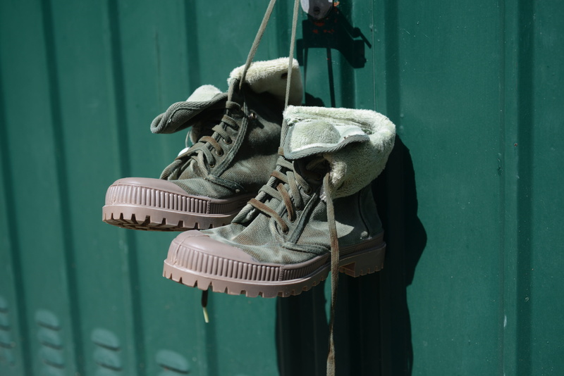 nature, protective workwear, protection, close-up, security, wall - building feature, shoe, no people, built structure, outdoors, wood - material, day