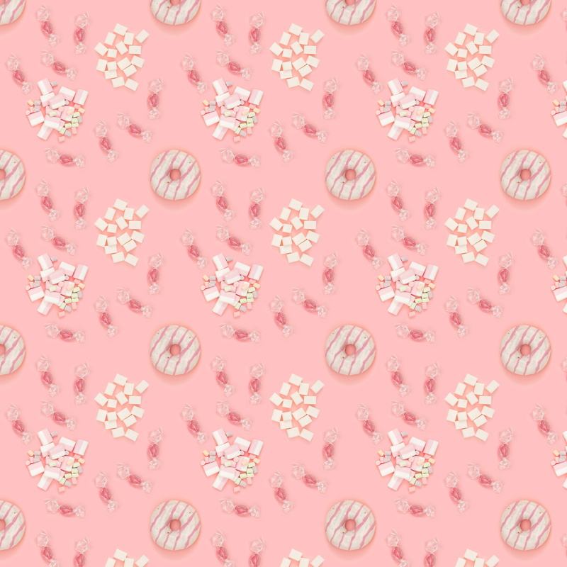 Consumption, background, Candy, pink, texture, Donut, 8K