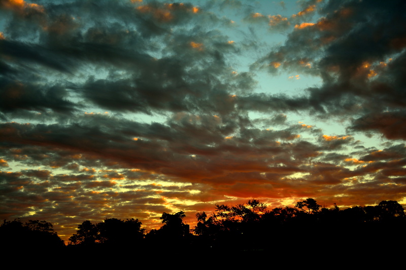 5K, beauty in nature, scenics - nature, atmospheric mood, tranquil scene, nature, dramatic sky, silhouette, no people, glow, ultraviolet, cloud - sky