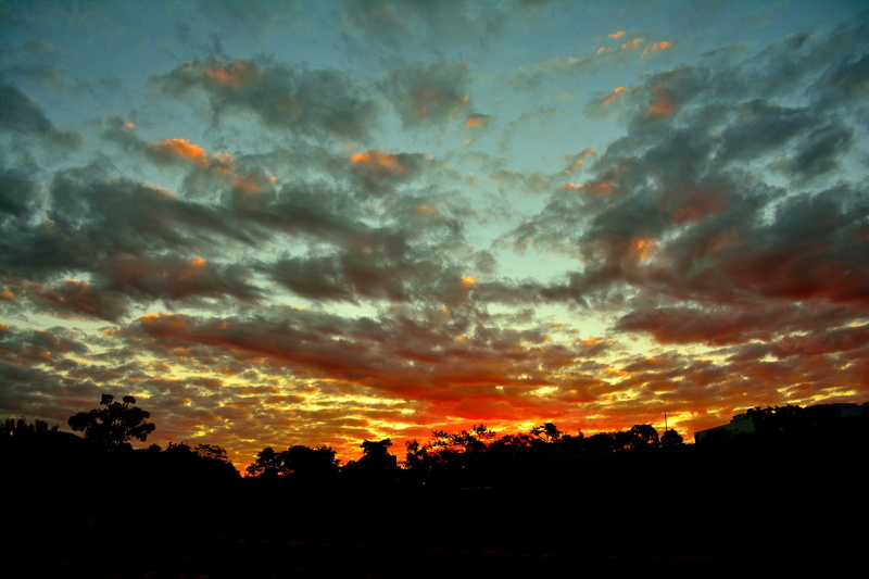 sunset, nature, non-urban scene, romantic sky, dramatic sky, ultraviolet, orange color, tranquility, sky, cloud - sky, no people, beauty in nature, environment