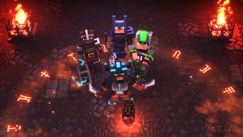 4K, 4K, cave, Minecraft Dungeons, Minecraft