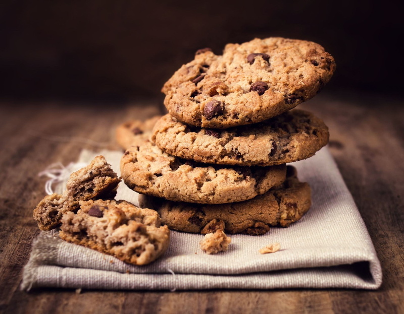 no people, stack, sweet food, studio shot, comfort food, oatmeal, indulgence, healthy eating, chocolate chip cookie, 1080P, food and drink, oats - food