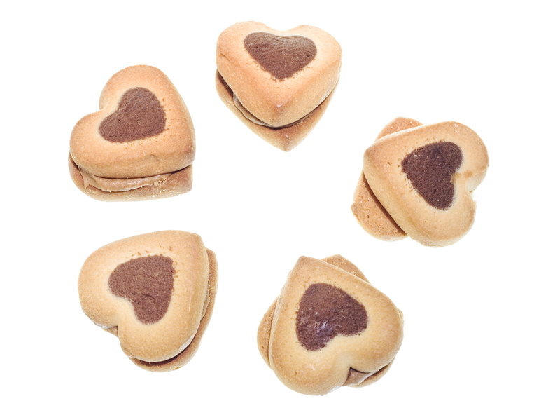 stack, heart shape, temptation, sweet, white background, cut out, eating, nibble, indoors, greedy, nobody, delicious, snack, group of objects, pile, positive emotion