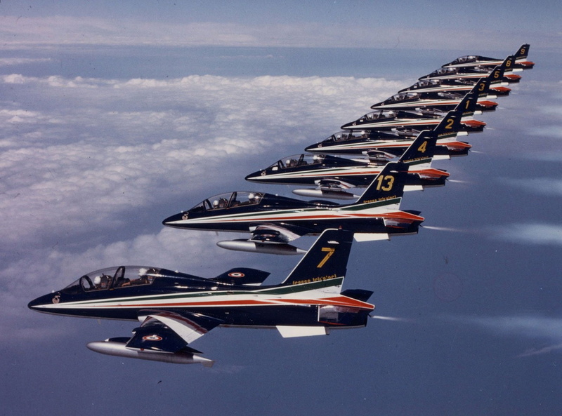 acrobatic, aermacchi, italia, tricolori, team, freece, aircrafts, mb 339, jet, pan, 720P