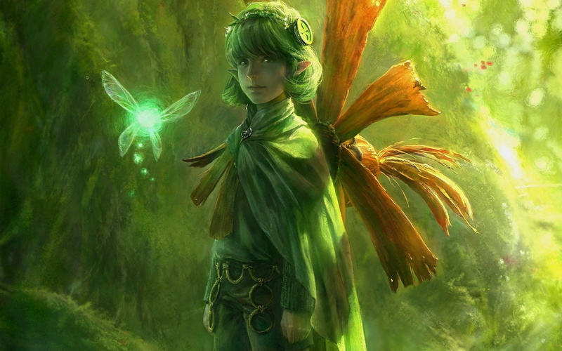 saria, video games, hd, fairy, green, 1080P, drawing, link, zelda