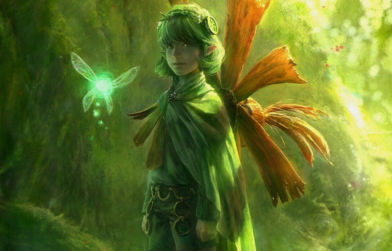 Saria (The Legend Of Zelda), Zelda, illustration, female, haired, green, The Legend Of Zelda: Ocarina Of Time, 1080P