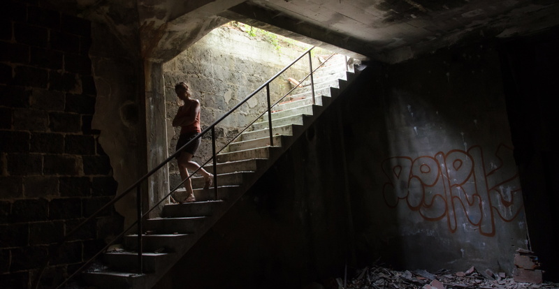 run-down, run down, old, one person, france, broken, ruin, destruction, architecture, girl, decline, graffiti, obsolete, day, destroyed, person, tannery