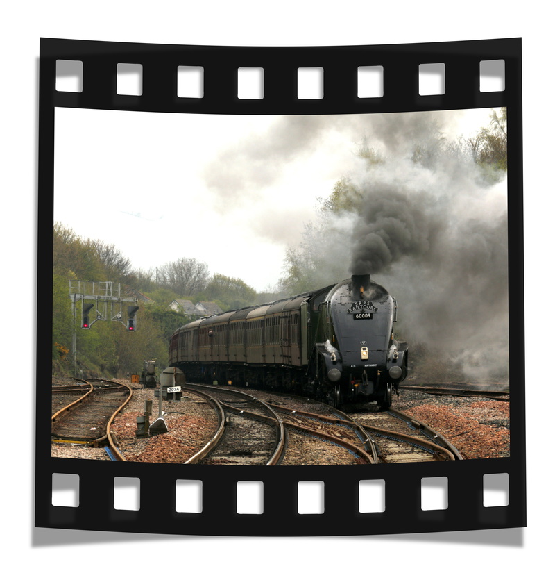 public transportation, 5K, day, train, frame, rail transportation, smoke, engine, track, white, passenger train, photography, transportation, digital