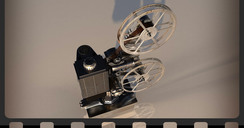 arts culture and entertainment, filming, film industry, retro styled, media equipment, film, filmstrip, no people, rendering, film reel, old film projector