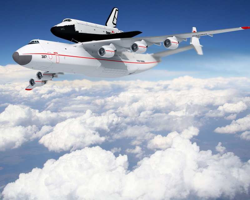 USSR, digital art, 720P, an-225, Buran, render, aircraft
