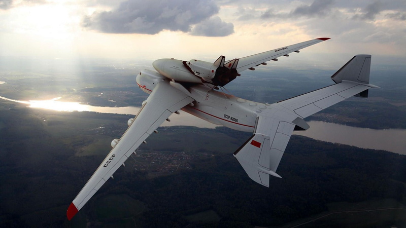 river, antonov, hd, 1080P, sun, white, shuttle, antonov an-225, airplane, plane, buran shuttle, buran