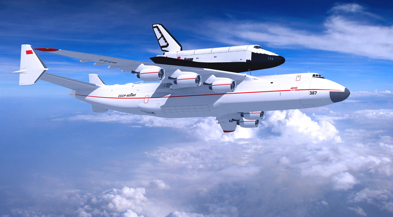 Cossack, white, The plane, Antonov 225, Day, blue, USSR, outdoors, airplane, mid-air, two, flying, on the move, air vehicle, cloud - sky, Antonov, Side view