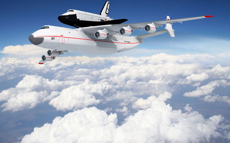antonov, clouds, soviet, space, an 225, aircraft, buran, planes, 720P, shuttle