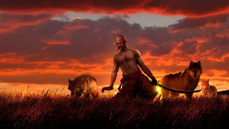 field, art, cossack, wolf, 1080P, tagme, saber