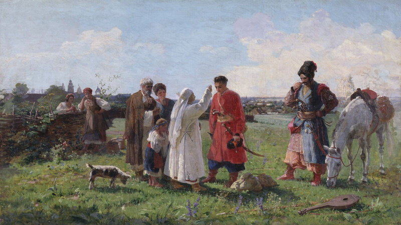 Afanasiy SLASTION, day, clothing, oil, real people, standing, 1080P, plant, leisure activity, adult, women, group of people, grass, people, field, land