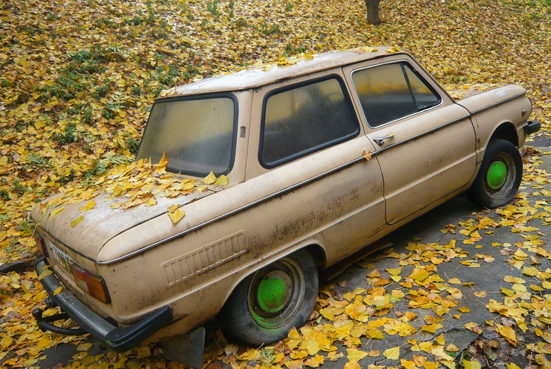 trasport, nostalgia, change, day, auto, machine, cossack, old car, no people, autumn, retro styled, motor vehicle, vintage car, yellow, 4K, leaves, nature