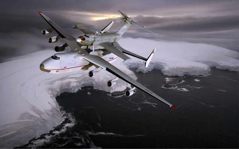 coast, superheavy, ice, 1080P, Mriya, the ocean, the plane, flight, transport, The an-225, USSR