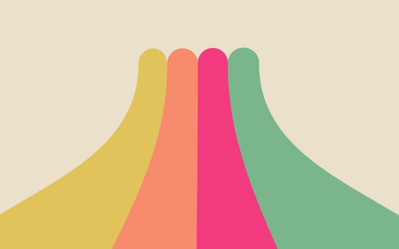 curve, variation, paint, pink color, red, illustration, orange, stripes, green color, pink, colors, copy space, line, creativity, close-up, orange color