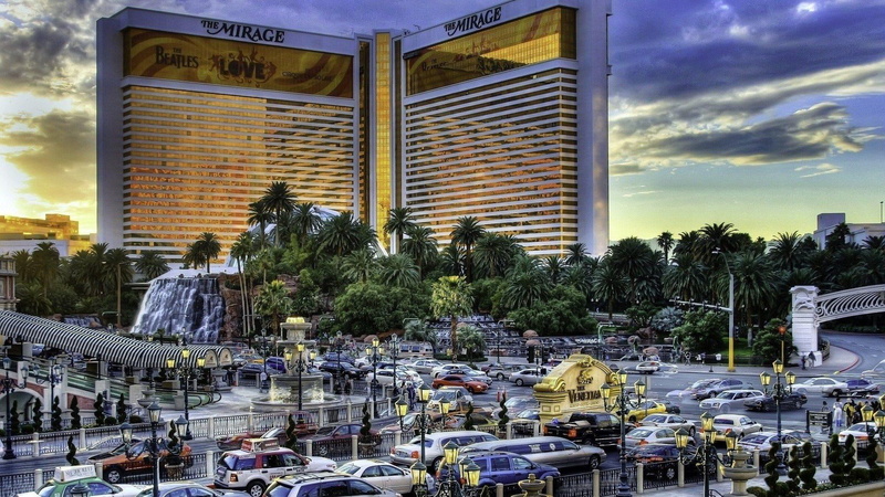 hdr, nature and landscapes, vegas, strip, street, cars, hotel, 1080P, mirage