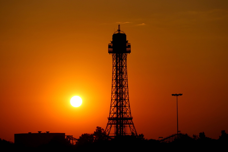 outdoors, kings, architecture, technology, communication, low angle view, tower replica, silhouette, sun, eiffel, alloy, island, tower, sky, global communications