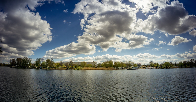city, no people, tree, architecture, tranquility, bank, köpenick, nature, lake, water, summer, clouds, capital, beauty in nature, river, travel destinations