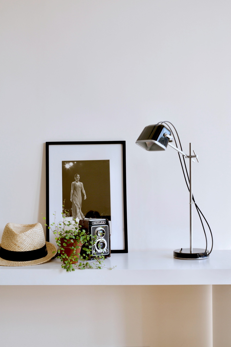 interior design, camera, table lamp, still life, fedora, decoration, person, plant, human, light, vines, publication, lighting equipment, mm, apparel, front