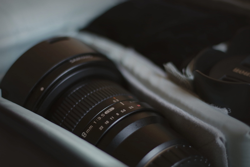 telephoto, black, close-up, camera bag, still life, selective focus, dslr, 8mm, no people, lens - eye, camera gear, camera - photographic equipment, optical instrument