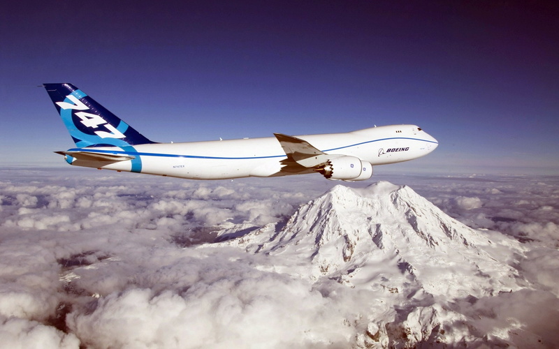 Clouds, Sky, 1080P, Mountains, Boeing, Blue, Aircraft